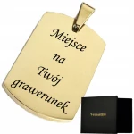 Nieśmiertelnik z grawerunkiem, Złoty, Versatile