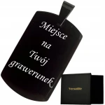 Nieśmiertelnik z grawerunkiem, Czarny, Versatile