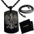 Patriotyczny CZARNY nieśmiertelnik GODŁO, Orzełek+łańcuszek czarny 50cm