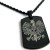 Patriotyczny CZARNY nieśmiertelnik GODŁO, Orzełek+łańcuszek czarny 55cm