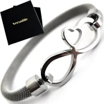 Damska bransoletka nieskończoność+serce. Versatile