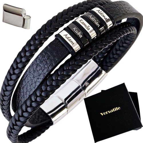 Bransoletka regulowana Versatile z grawerunkami 22-23,5cm