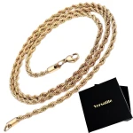 Piękny stalowy łańcuszek męski, ZŁOTY 55 cm Versatile