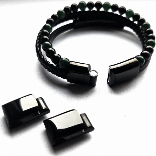 Bransoletka męska REGULOWANA 20-23CM JADEIT AGAT Versatile