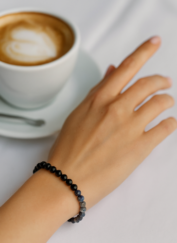 Bransoletka CZARNY TURMALIN I LAPIS LAZULI Versatile
