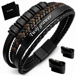 Bransoletka regulowana "ADAM" Czarna