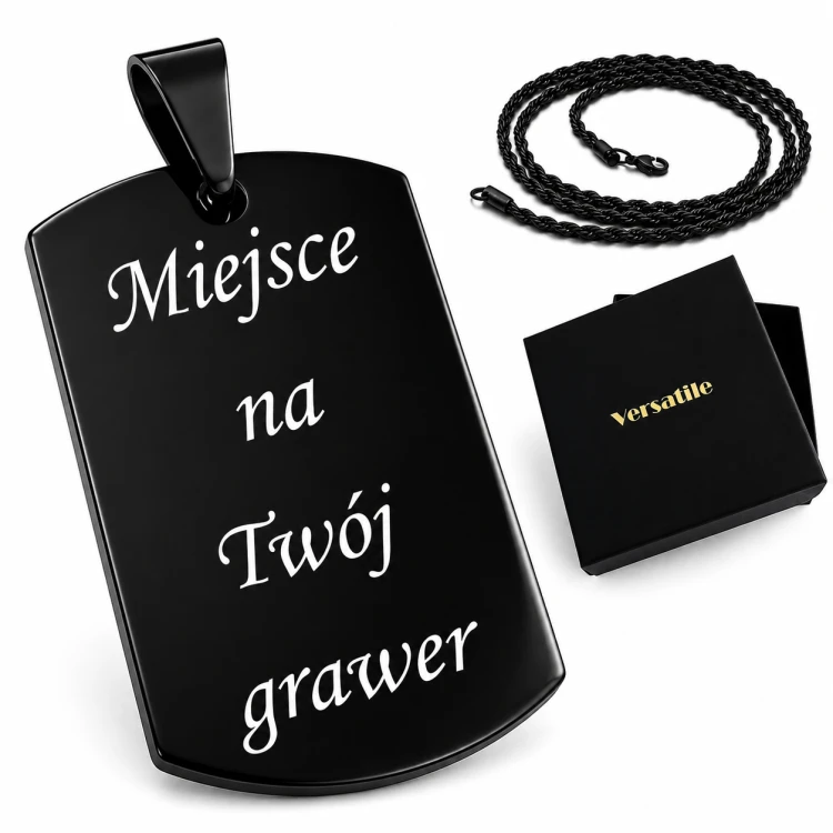 Czarny nieśmiertelnik z łańcuszkiem.png
