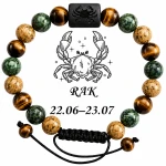 Bransoletka uniseks, znak zodiaku RAK, regulowana 17-24cm, Versatile