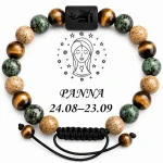 Bransoletka uniseks, znak zodiaku PANNA, regulowana 17-24cm, Versatile